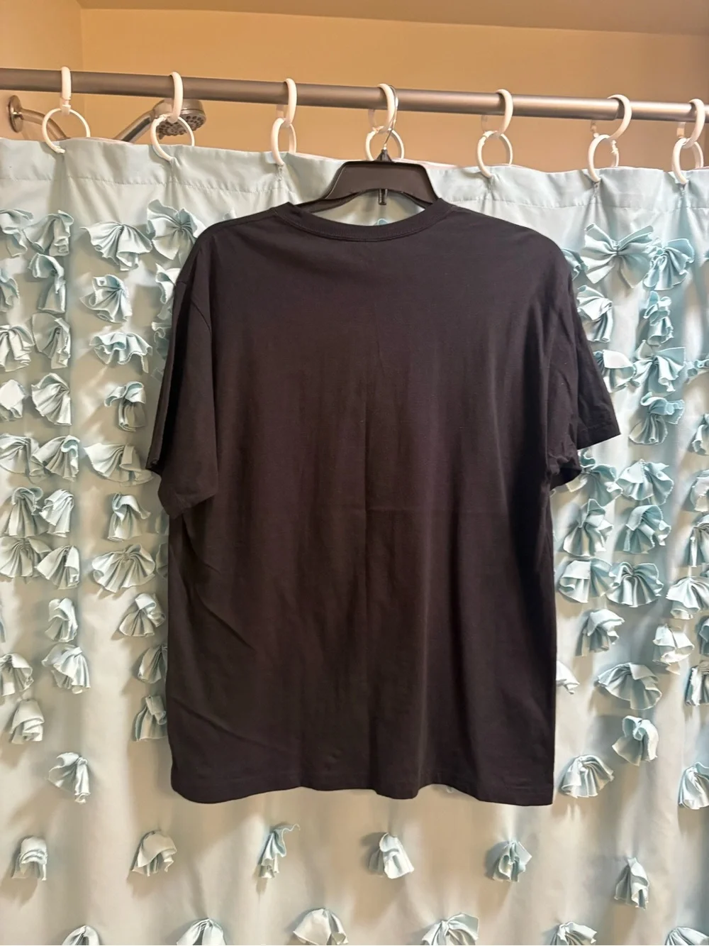 adidas Black Short-Sleeve Tee with Red and Blue Trefoil